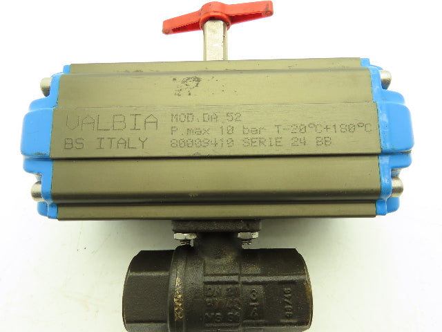 Valbia DA 52 Double Acting Pneumatic Air Actuator 10 Bar & 3/4" NPT Ball Valve
