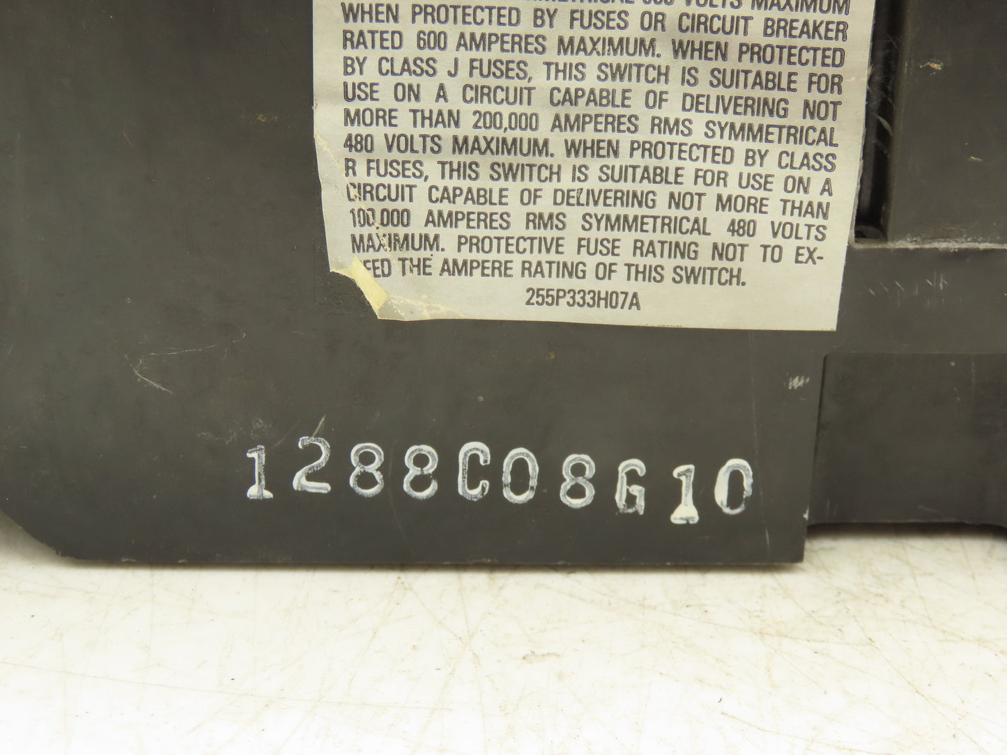 Westinghouse 1288C08G10  600A Bucket Switch Circuit Breaker Disconnect 3-Pole