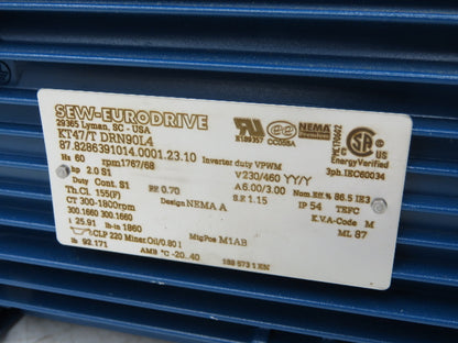 Sew Eurodrive KT47/T DRN90L4 25.91 Gearmotor Drive 2Hp 230/460V 3PH 68rpm