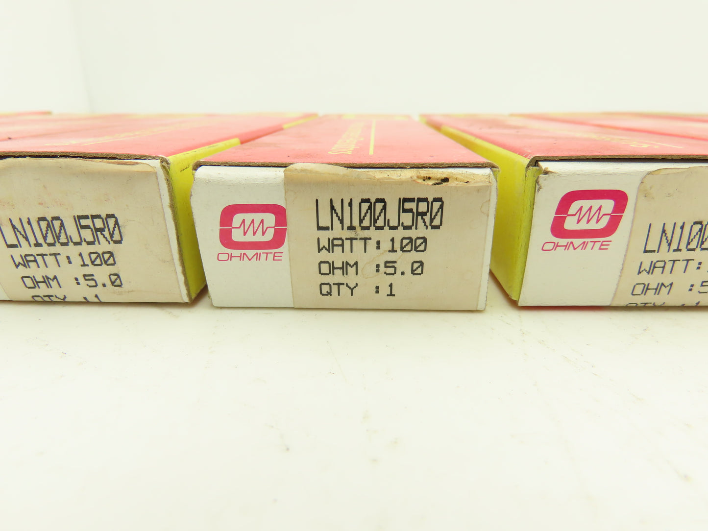 Ohmite L100J5R0 Vitreous Enameled Resistor 100 Watt 5 Ohm Lot of 15