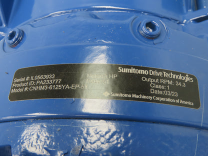 Sumitomo SM Cyclo CNHM3-6125YA-EP-51:1 Inline Gearmotor 3Hp 230/460V 3PH 34rpm