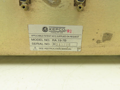Kepco RA 19-7B Power Supply 7 Slot Rack Adapter