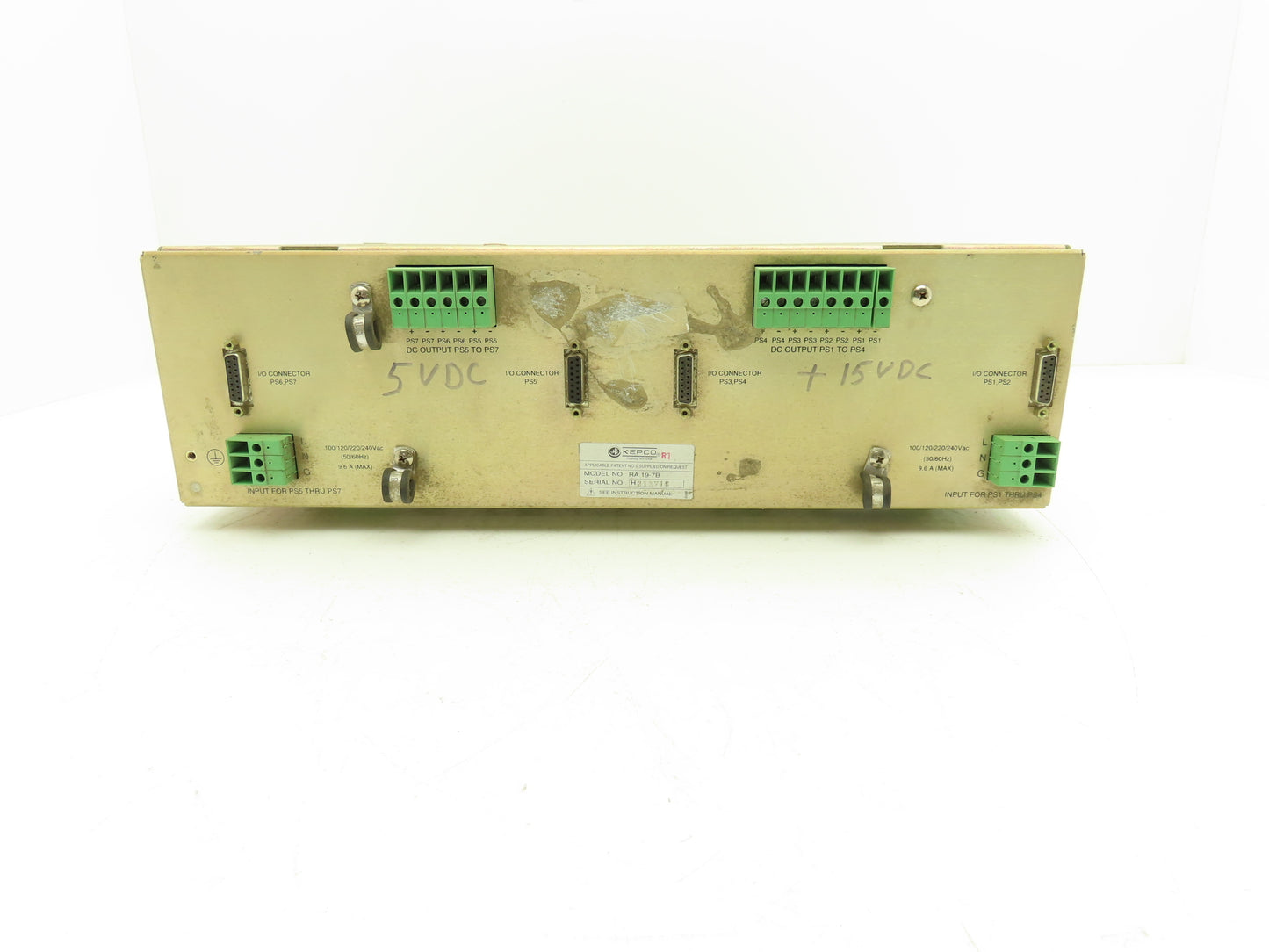 Kepco RA 19-7B Power Supply 7 Slot Rack Adapter