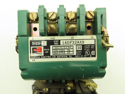 Furnas 14DF32AX9 NEMA Size 1 Motor Starter 30A 575VAC 10Hp