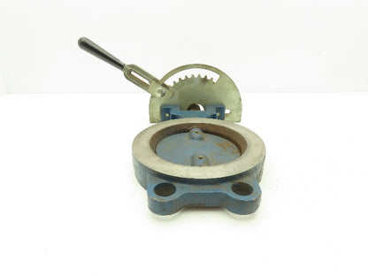 5" Wafer Style Steel Butterfly Valve Metal Seated with Handle