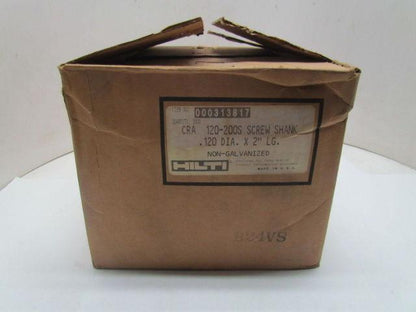 HILTI CRA 120-2005 .120dia x 2""long Non-Galvanized coil nails Quantity 3000