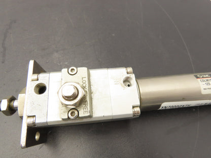 SMC CDLM2F32-G3582-125 Pneumatic Air Cylinder w/Rod Lock 32mm Bore 125mm Stroke