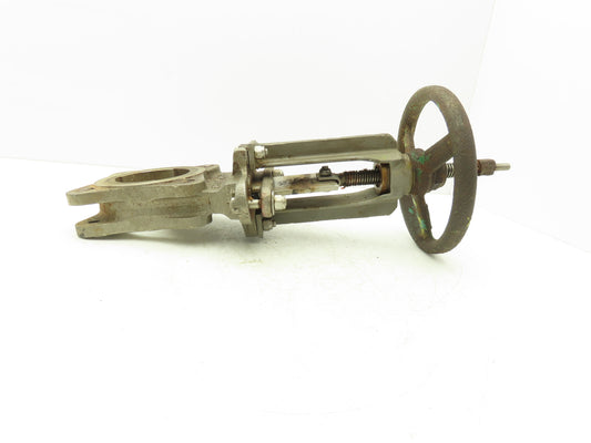 Rovalve TechnaFlow S17-D 3" Stainless Knife Gate Valve Lug Style Rubber Seat