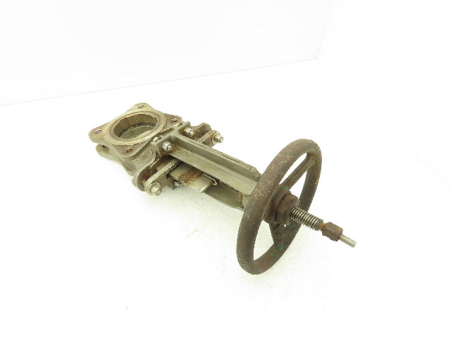 Rovalve TechnaFlow S17-D 3" Stainless Knife Gate Valve Lug Style Rubber Seat