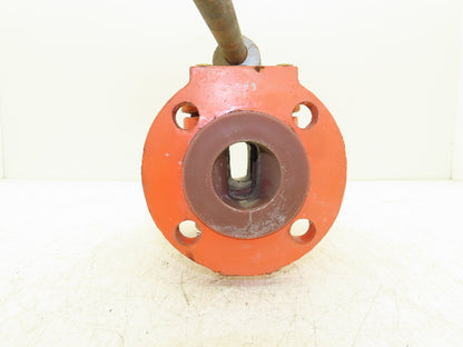 Xomox Tufline 9RB710L1 2" Flanged Sleeve Plug Valve PFA Lined 200psi