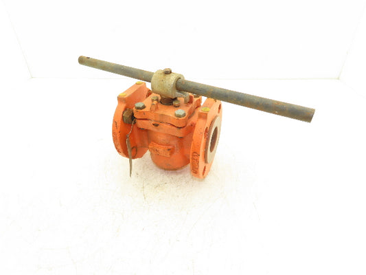 Xomox Tufline 9RB710L1 2" Flanged Sleeve Plug Valve PFA Lined 200psi