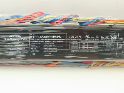 Keystone KTEB-454HO-UV-PS Electronic Fluorescent Ballast 4-Lamp 54 Watt Lot of 2