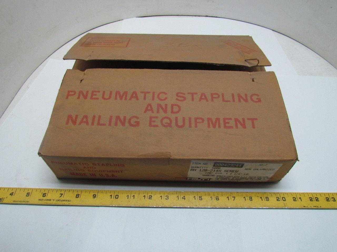 Hilti 000423244 RH 120-214S .120 dia x 2-1/4" Long Screw Nail  Quantity 5000