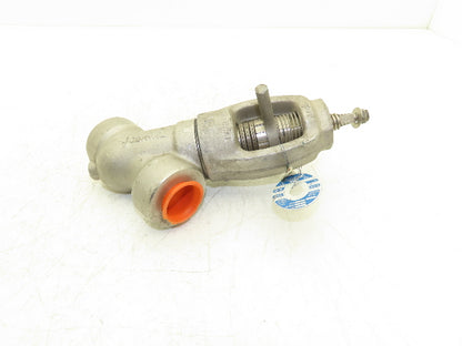 Conval Clampseal 13G2Q Globe Valve Y-Pattern Stop 1" Socket Weld 1500psi