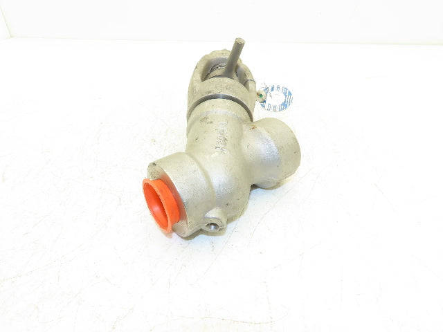 Conval Clampseal 13G2Q Globe Valve Y-Pattern Stop 1" Socket Weld 1500psi