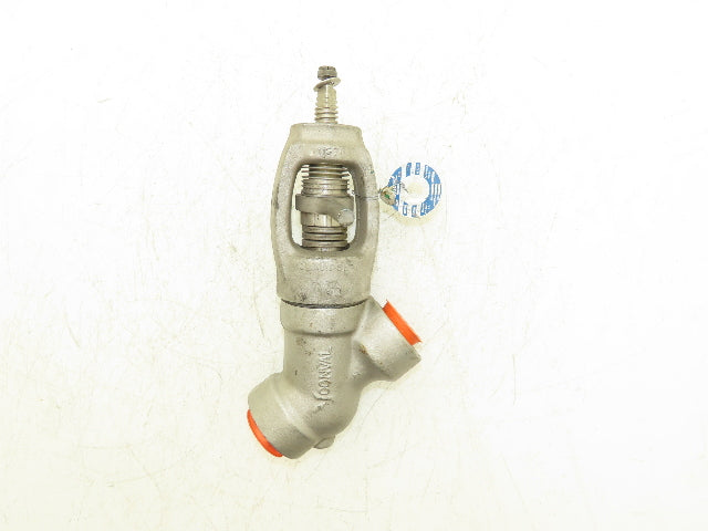 Conval Clampseal 13G2Q Globe Valve Y-Pattern Stop 1" Socket Weld 1500psi