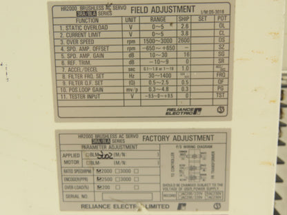 Reliance Electric 3RA2004 Brushless AC Servo Drive 230vac