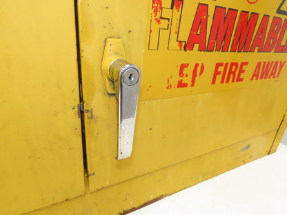 Justrite 25801 Yellow Flammable Safety Cabinet 12-1/2 Gallon Liquid Piggyback