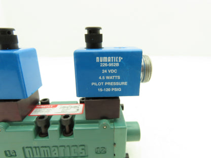 Numatics I12BB600V000061 Pneumatic Double Solenoid Valve 24VDC 120psi