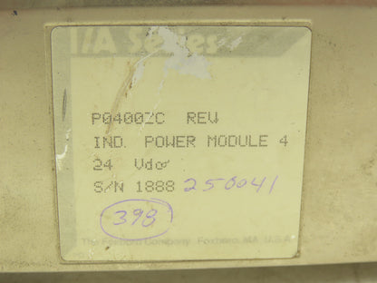 Foxboro P0400ZC Power Supply Module 24VDC I/A Series