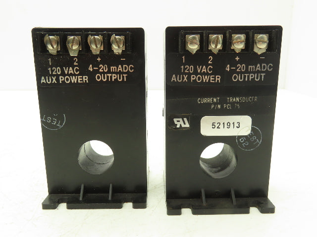 Instrument Transformers PCL 75 Current Transducer 120VAC 75A Lot of 2