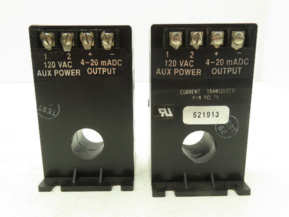 Instrument Transformers PCL 75 Current Transducer 120VAC 75A Lot of 2