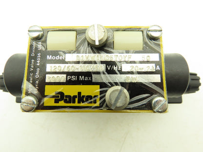 Parker D1VW11C570YF 50 Hydraulic Directional Solenoid Valve 120V 3000psi