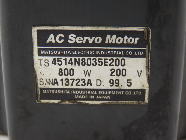 Matsushita Electric TS 4514N8035E200 AC Servo Motor 800W 200V