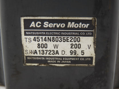 Matsushita Electric TS 4514N8035E200 AC Servo Motor 800W 200V