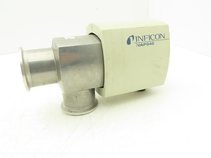 Inficon VAP040-A High Vacuum Valve Right Angle Solenoid 115V 1-1/2"