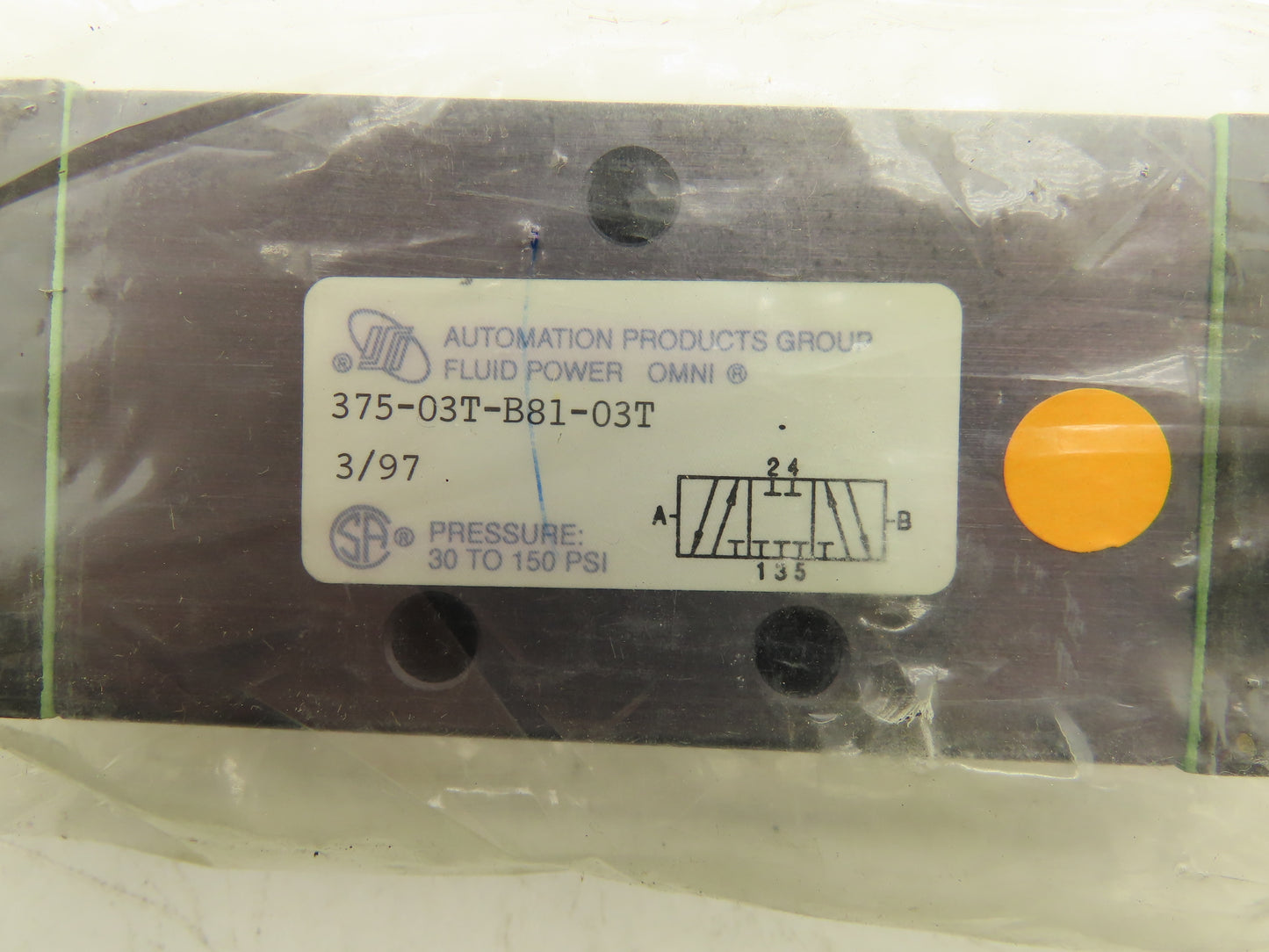 Norgren Alkon 375-03T-B81-03T Pneumatic Directional Valve 3/8"npt