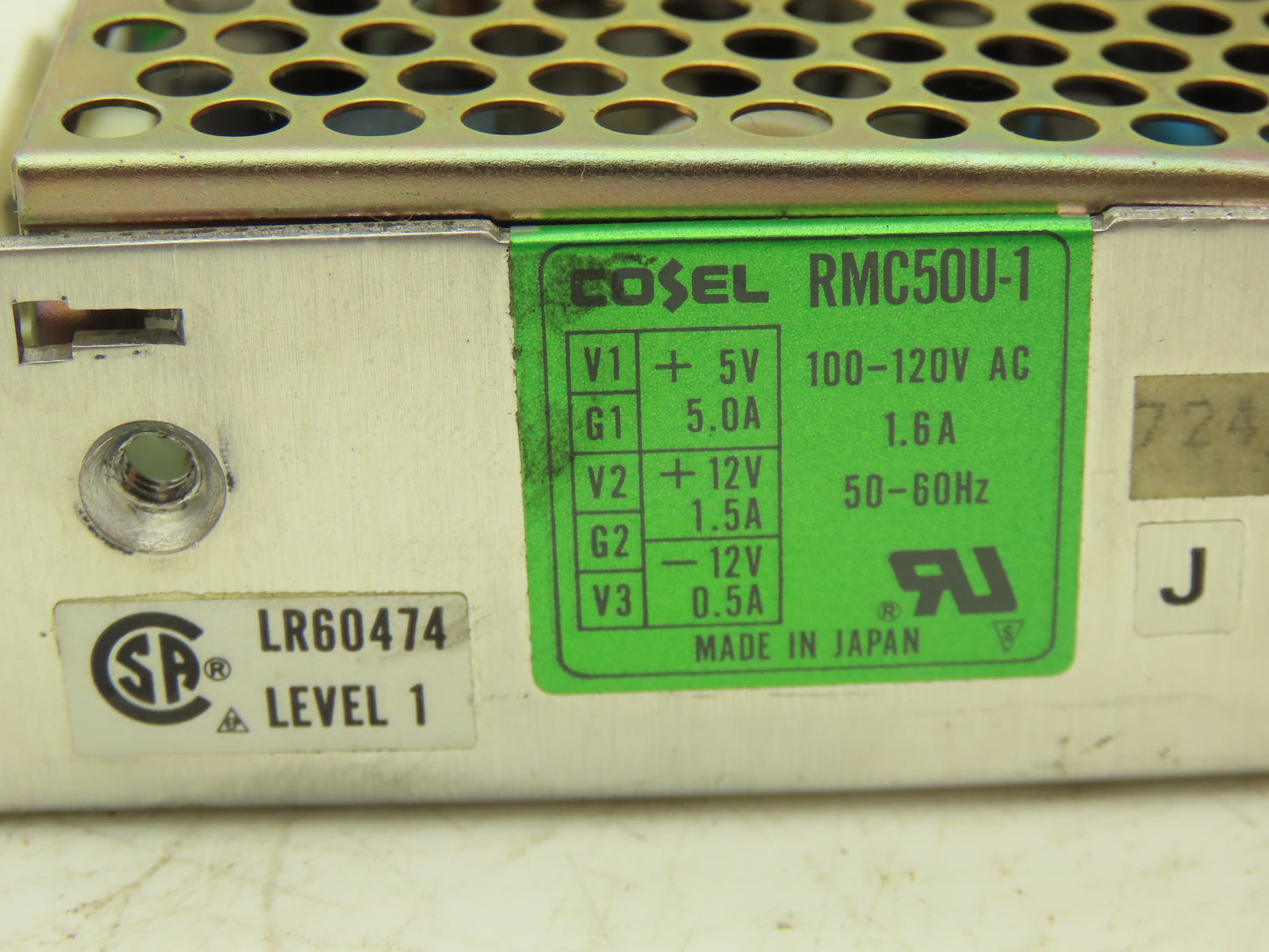 Cosel RMC50U-1 Power Supply Output 12VDC 5VDC Input 120VAC 1.6A