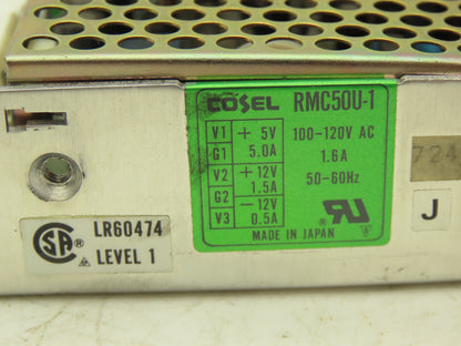 Cosel RMC50U-1 Power Supply Output 12VDC 5VDC Input 120VAC 1.6A