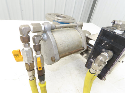 Jamesbury 2" 5150 316SS Ball Valve Flanged w/Pneumatic Actuator & Positioner