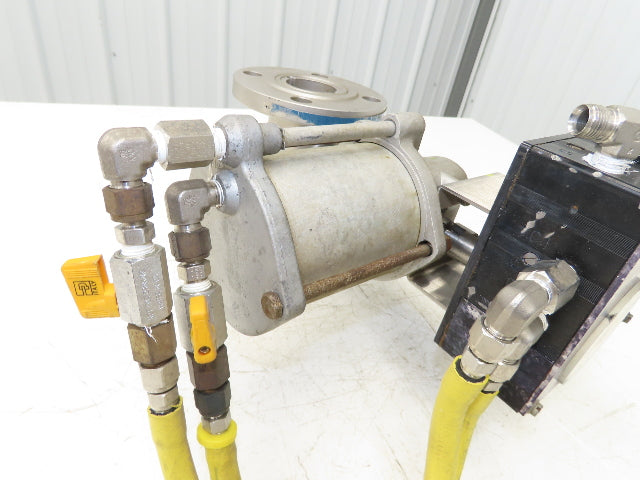 Jamesbury 2" 5150 316SS Ball Valve Flanged w/Pneumatic Actuator & Positioner