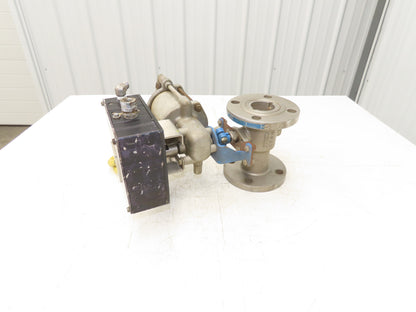 Jamesbury 2" 5150 316SS Ball Valve Flanged w/Pneumatic Actuator & Positioner