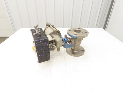 Jamesbury 2" 5150 316SS Ball Valve Flanged w/Pneumatic Actuator & Positioner