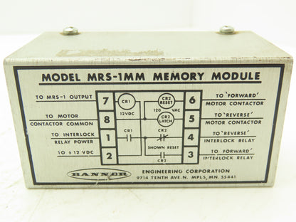 Banner MRS-1MM Memory Module Motor Control 120VAC 12VDC 8 Pin