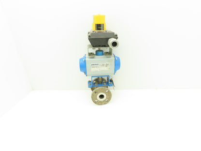 Jamesbury 1" 6150 316SS Ball Valve Flanged w/Pneumatic Actuator VPVL200 SR4/5 B
