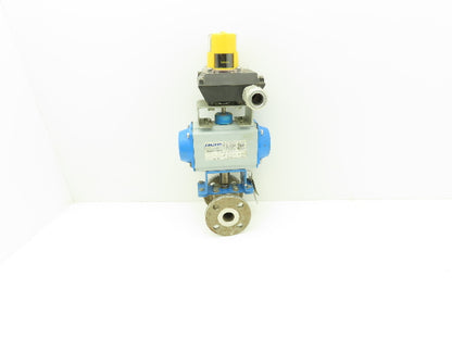 Jamesbury 1" 6150 316SS Ball Valve Flanged w/Pneumatic Actuator VPVL200 SR4/5 B