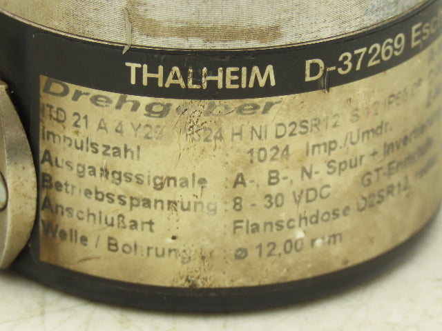 Thalheim ITD21A4Y29 Rotary Encoder 1024 PPR 8-30VDC Tachogenerator