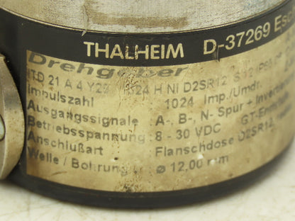 Thalheim ITD21A4Y29 Rotary Encoder 1024 PPR 8-30VDC Tachogenerator