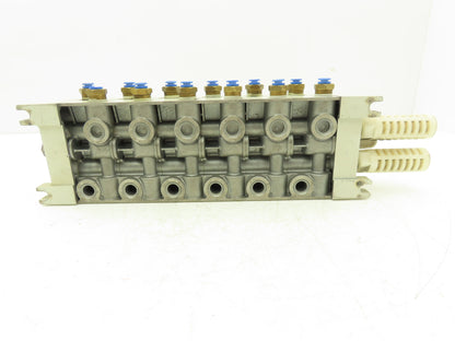 SMC VV712 Pneumatic Air Solenoid Manifold 6 Station Block PB12 Type