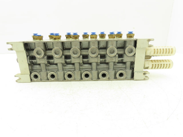 SMC VV712 Pneumatic Air Solenoid Manifold 6 Station Block PB12 Type