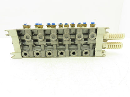 SMC VV712 Pneumatic Air Solenoid Manifold 6 Station Block PB12 Type