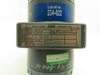 Foxboro 821GM-IS1NH2-Y Electronic Pressure Transmitter 12.5-65VDC 100-300psi
