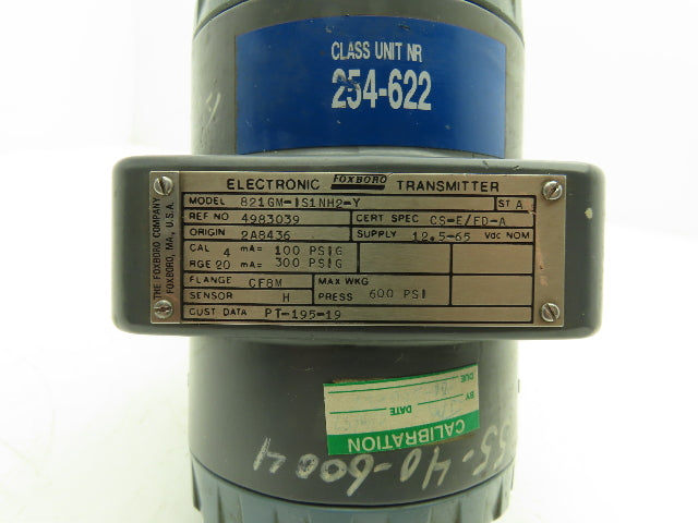 Foxboro 821GM-IS1NH2-Y Electronic Pressure Transmitter 12.5-65VDC 100-300psi