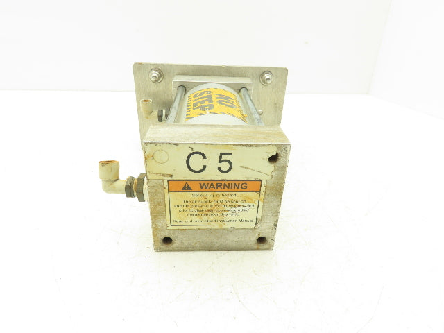 Vortex DAC30AD Pneumatic Air Cylinder 3" Bore 3.5" Stroke 250psi W/Gate Valve