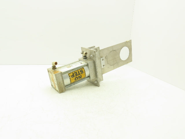 Vortex DAC30AD Pneumatic Air Cylinder 3" Bore 3.5" Stroke 250psi W/Gate Valve