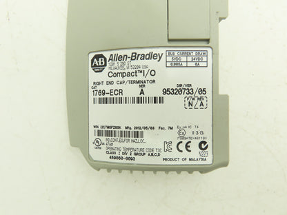 Allen Bradley 1769-ECR MicroLogix Compact I/O Right End Cap Lot of 9